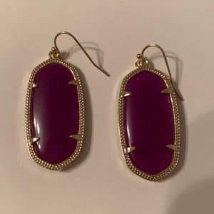 Kendra Scott Elle Purple Hold drop earrings
